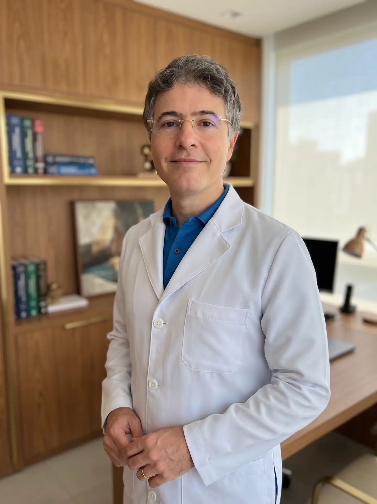 Dr. Wagner José Martorina, endocrinologista, no consultório